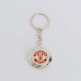 Manchester United Flat Football Keyring Silver