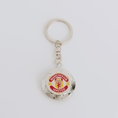 Manchester United Flat Football Keyring Silver