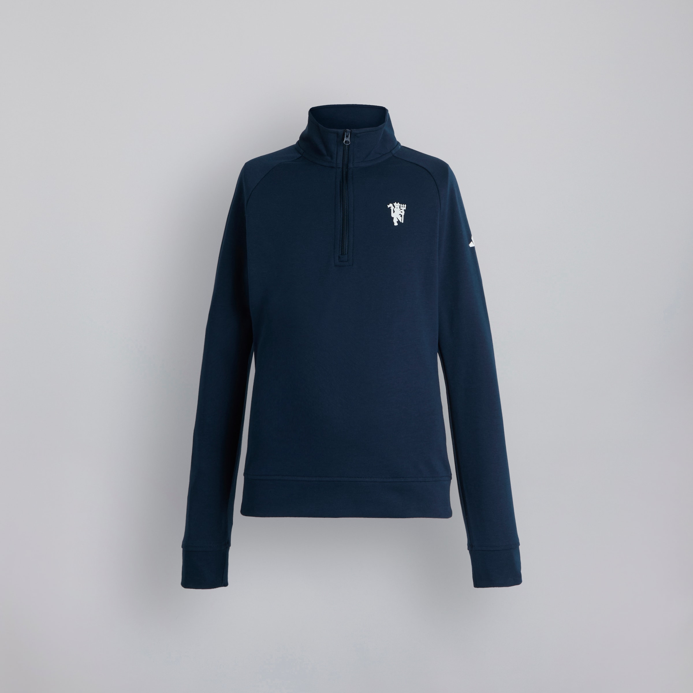 Manchester United x adidas Kids Golf 1/4 Zip Layer Top Navy Navy blue