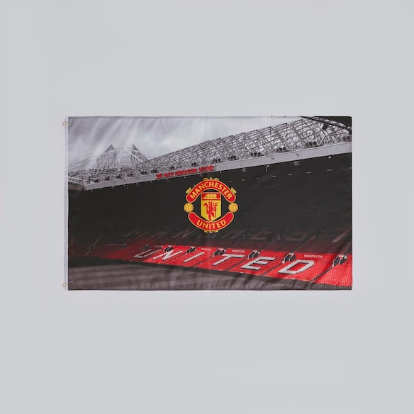 Manchester United Old Trafford Stadion Flagge Schwarz Multi