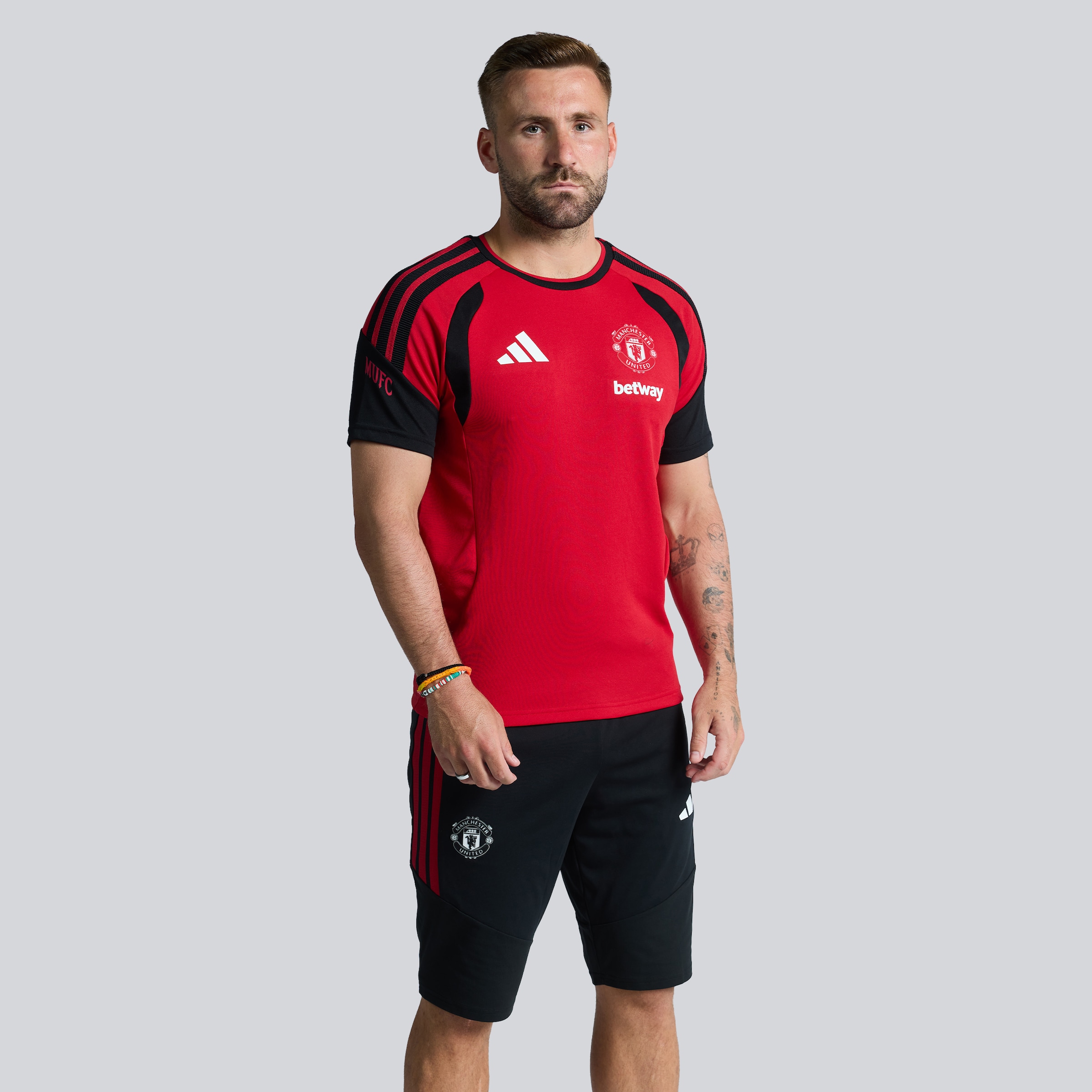 Manchester United 26/27 Training Tiro Authentic T-Shirt Red (Sponsored) Red Detail [3-5]