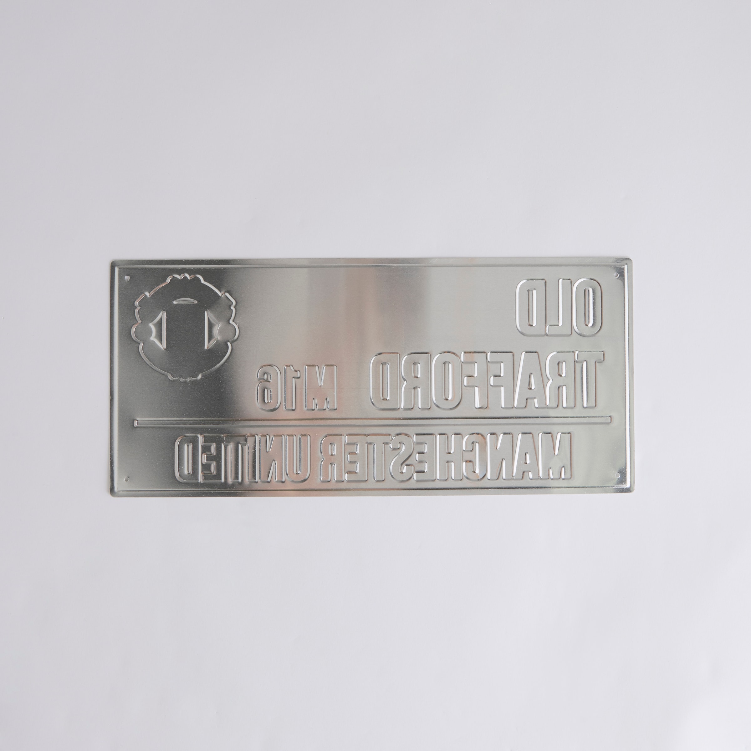 Manchester United Street Sign White White Detail [3-4]