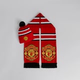 Manchester United Kids Hat And Scarf Set Red
