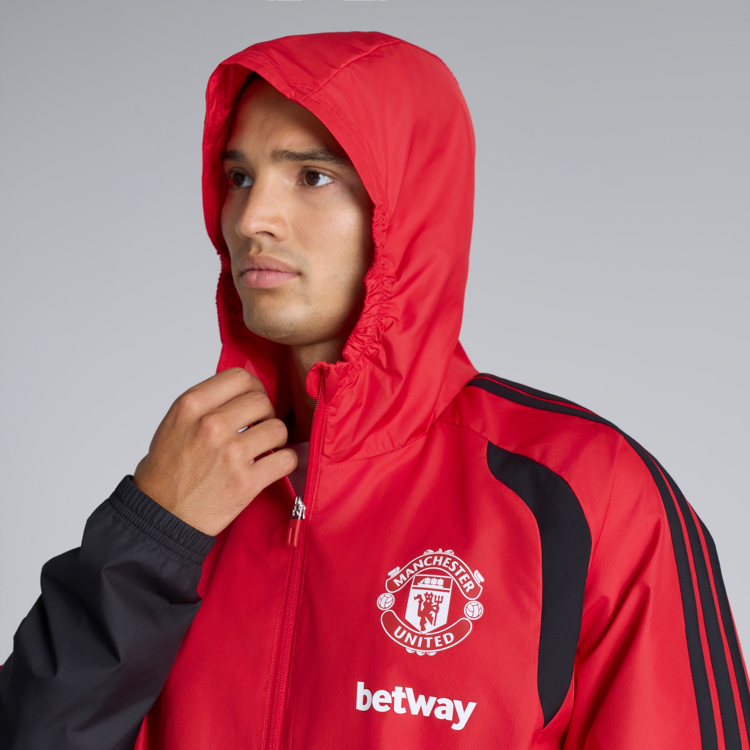 Manchester United 26/27 Training Tiro All Weather Jacket Red (Sponsored) Red Detail [4-6]