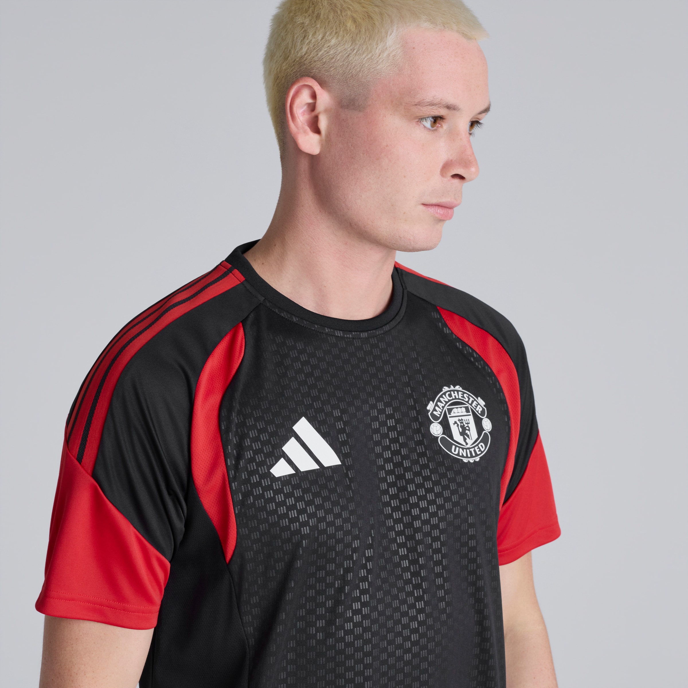 Manchester United 26/27 Training Tiro Jersey Black Black Detail [6-6]