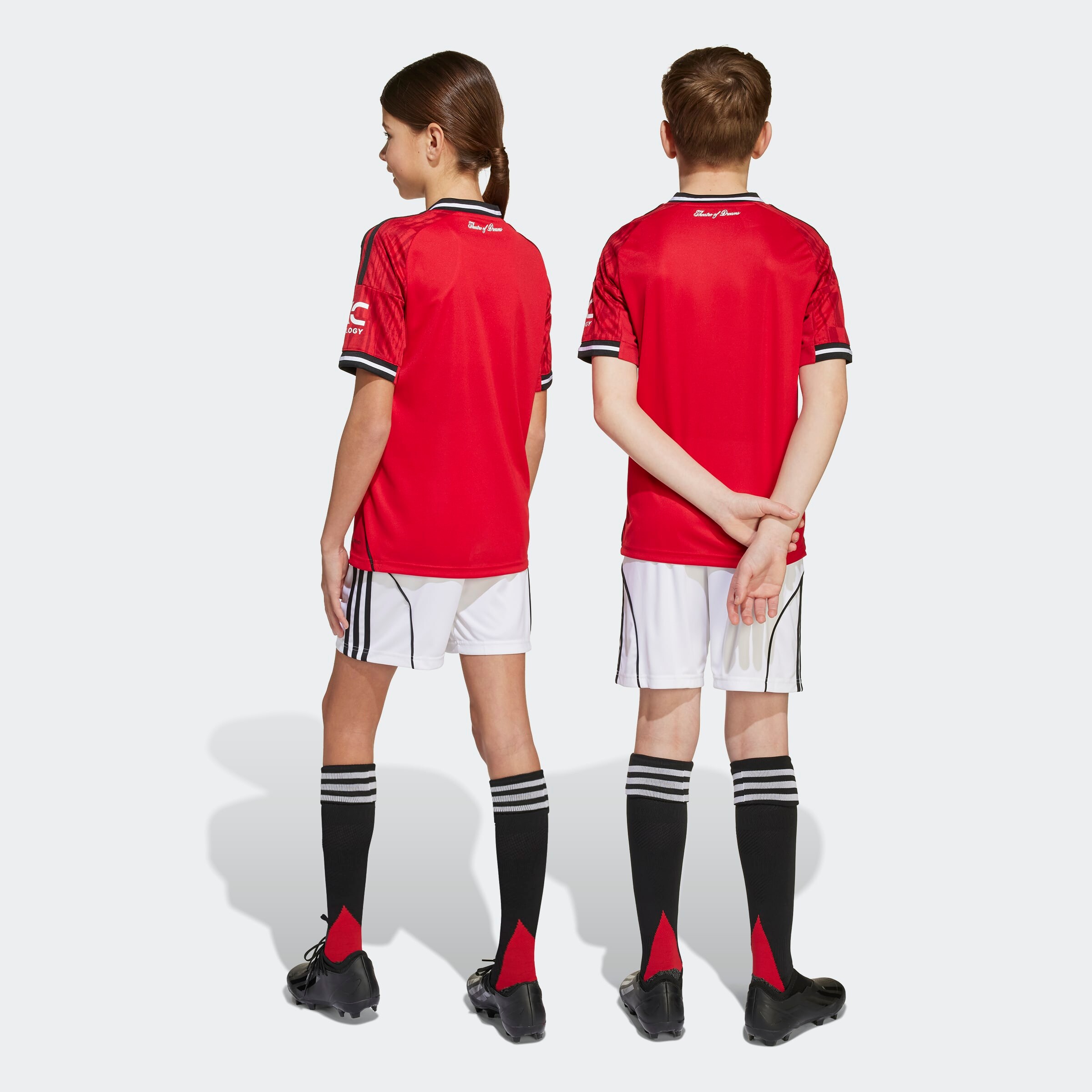 Manchester United Kids 25/26 Home Shorts White 흰색 세부 사항 [7-8]