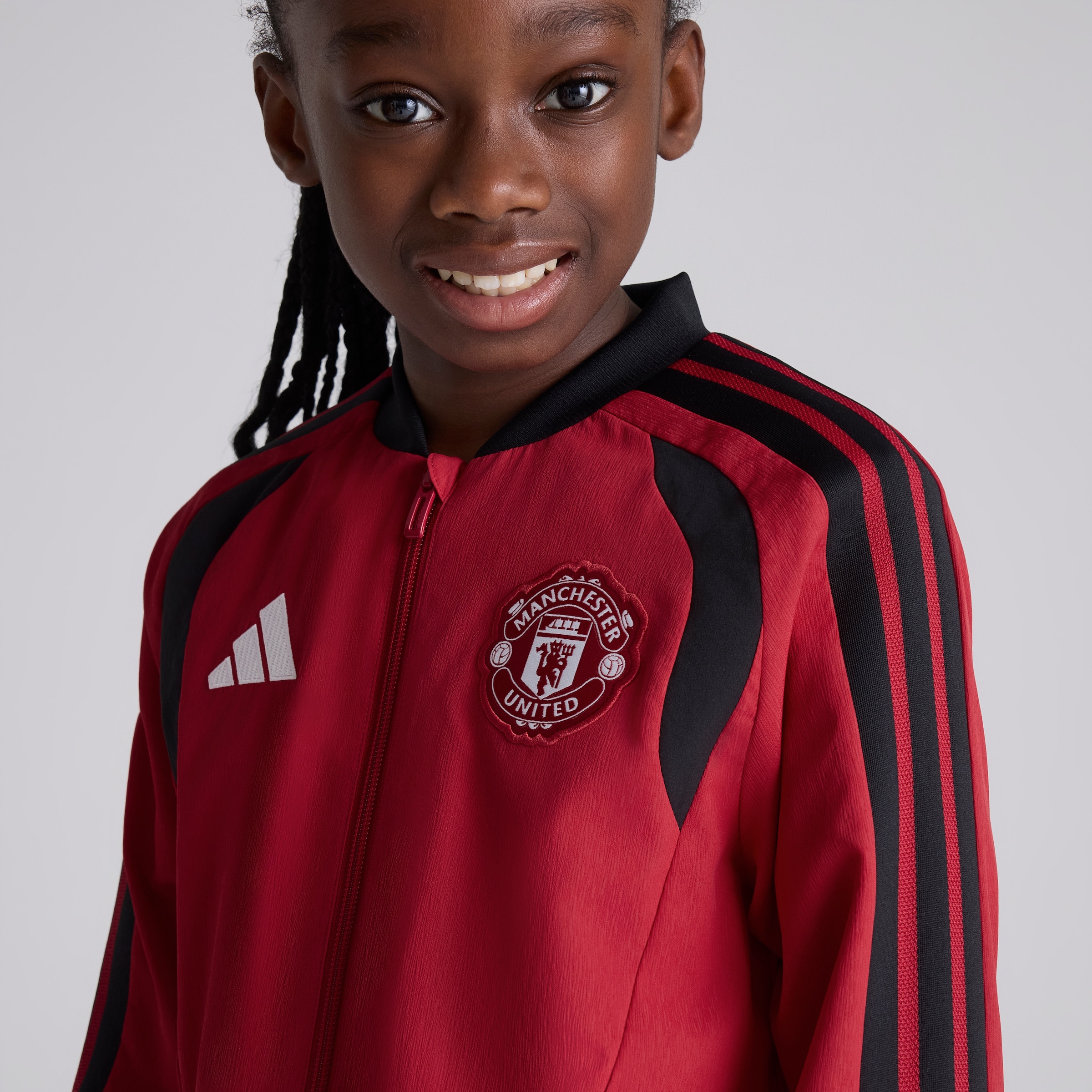 Manchester United Kids 26/27 Training Tiro Presentation Jacket Red Red Detail [4-5]
