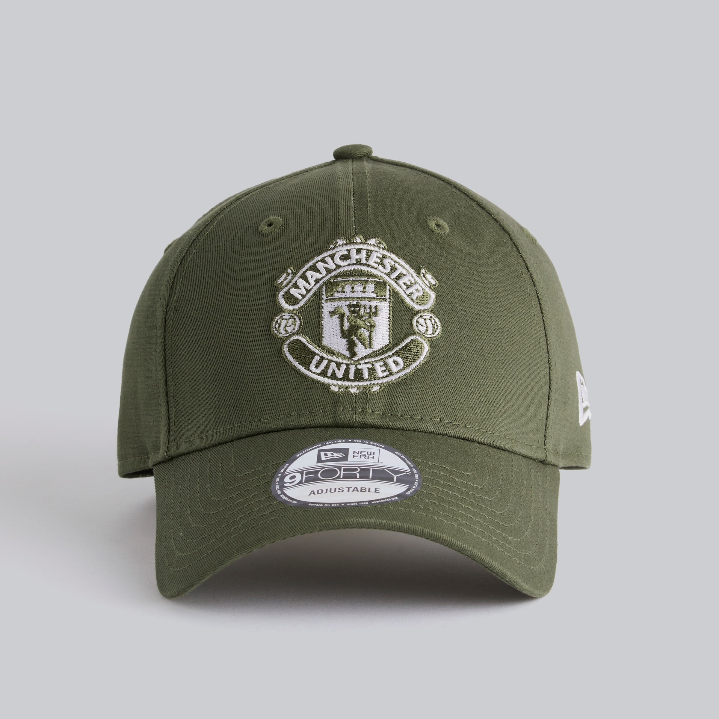Manchester United x New Era Kids Crest 9Forty Cap Olive Green Detail [2-5]