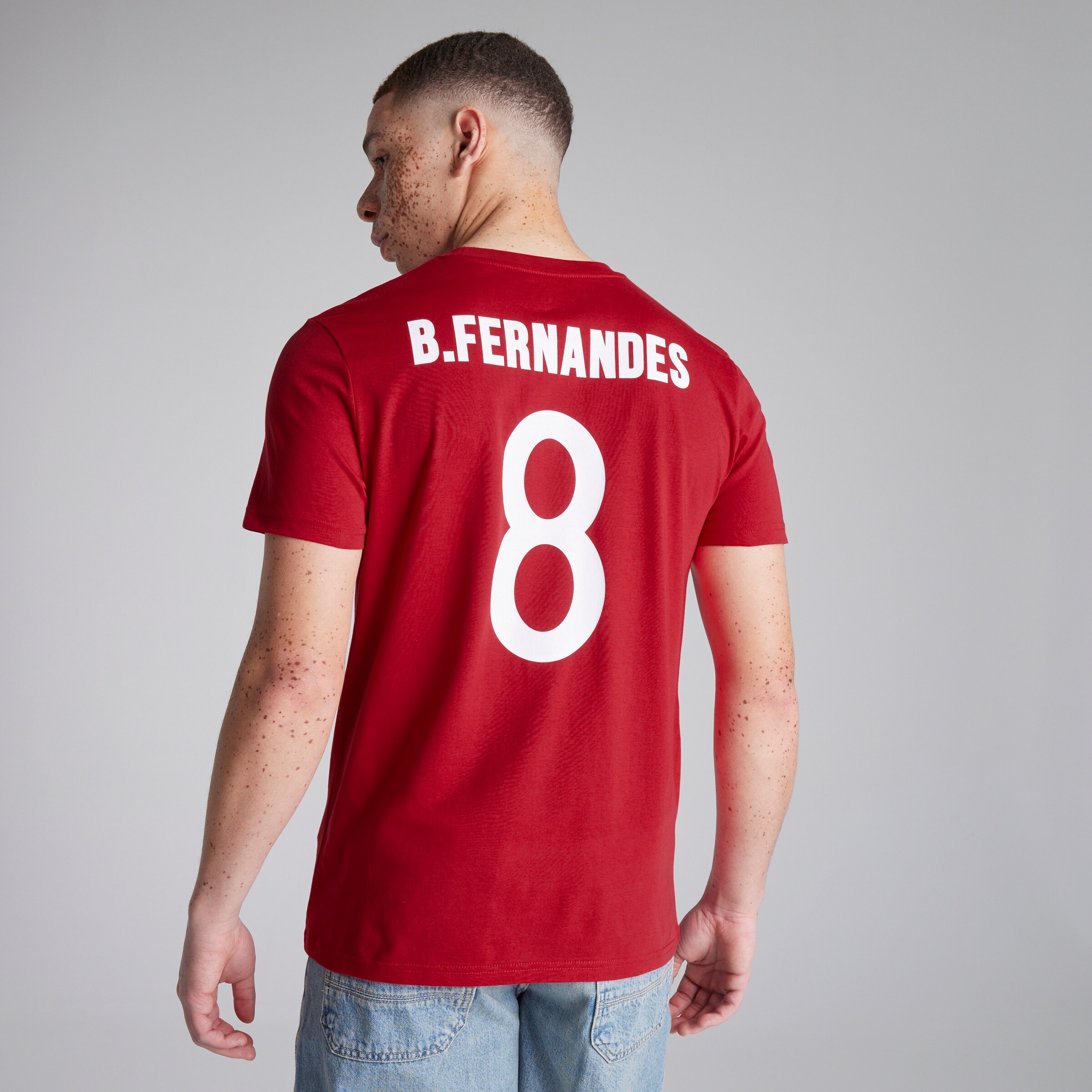 Manchester United Fernandes 8 T-Shirt Red Rouge Détail [2-5]