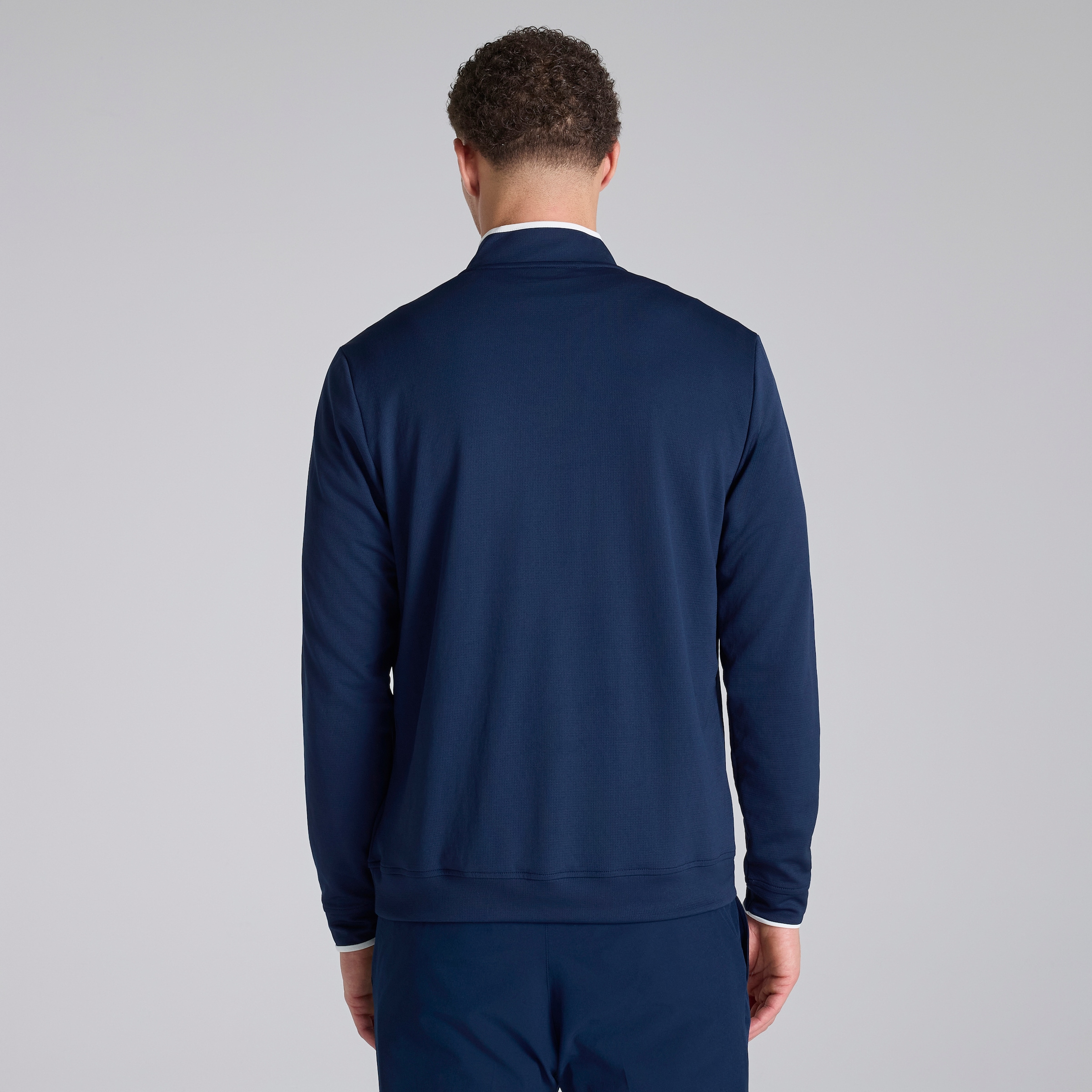 Manchester United x adidas Golf Half Zip Top Navy Navy blue Detail [2-5]