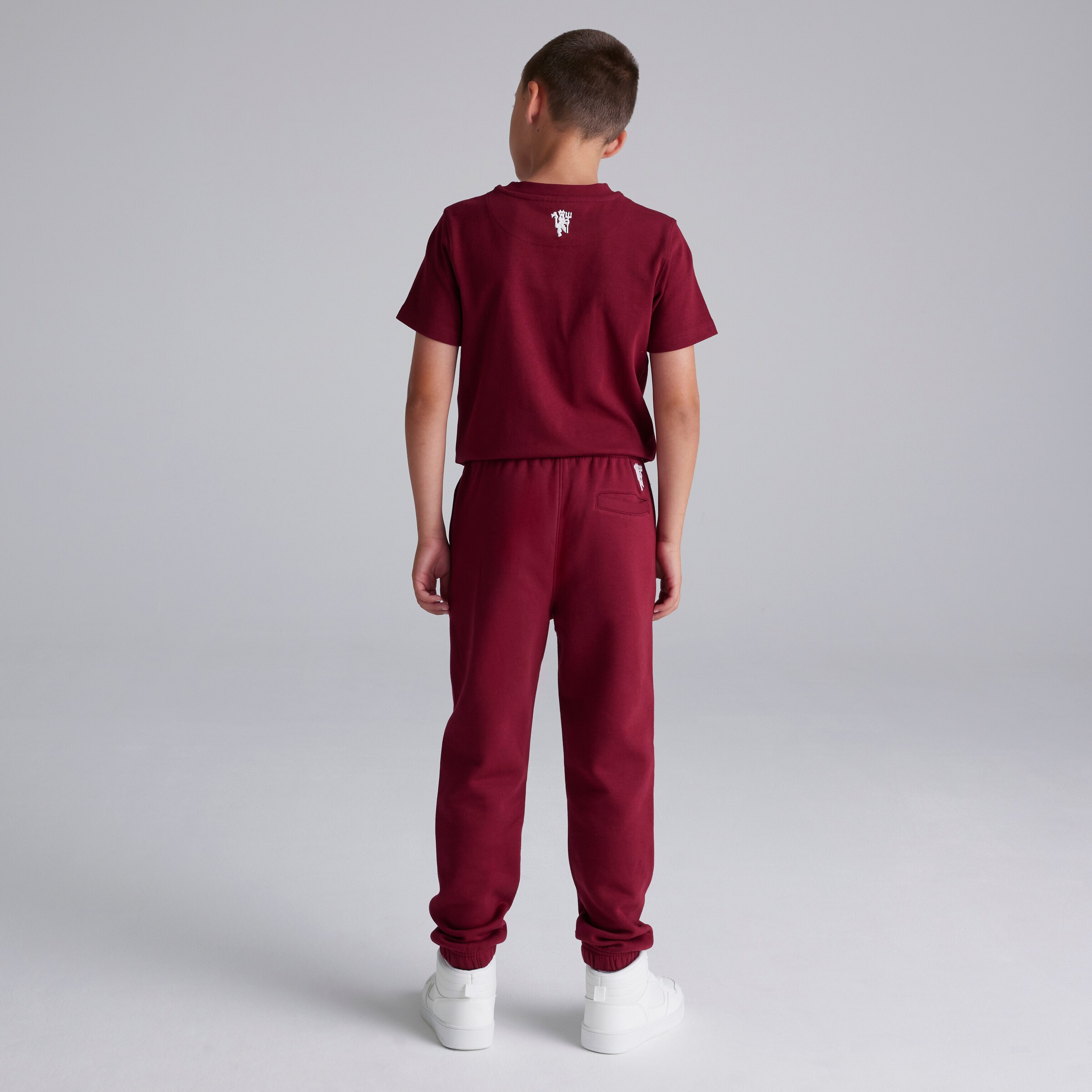 Manchester United Kids MUFC Joggers Burgundy Red Detail [4-6]