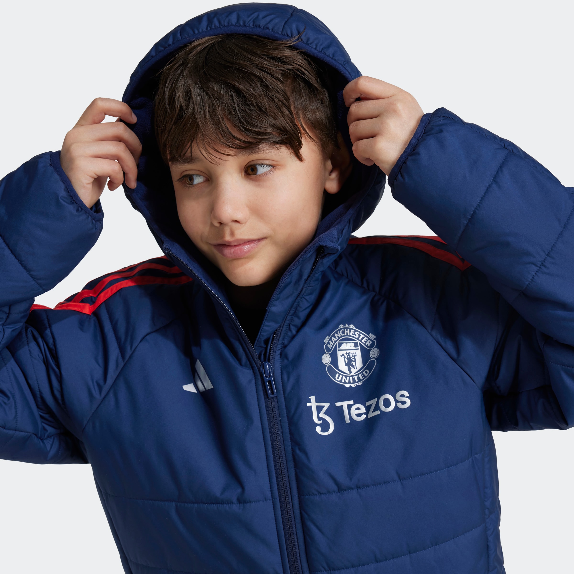 Manchester United Tiro 24 Winter Jacket Kids Navy