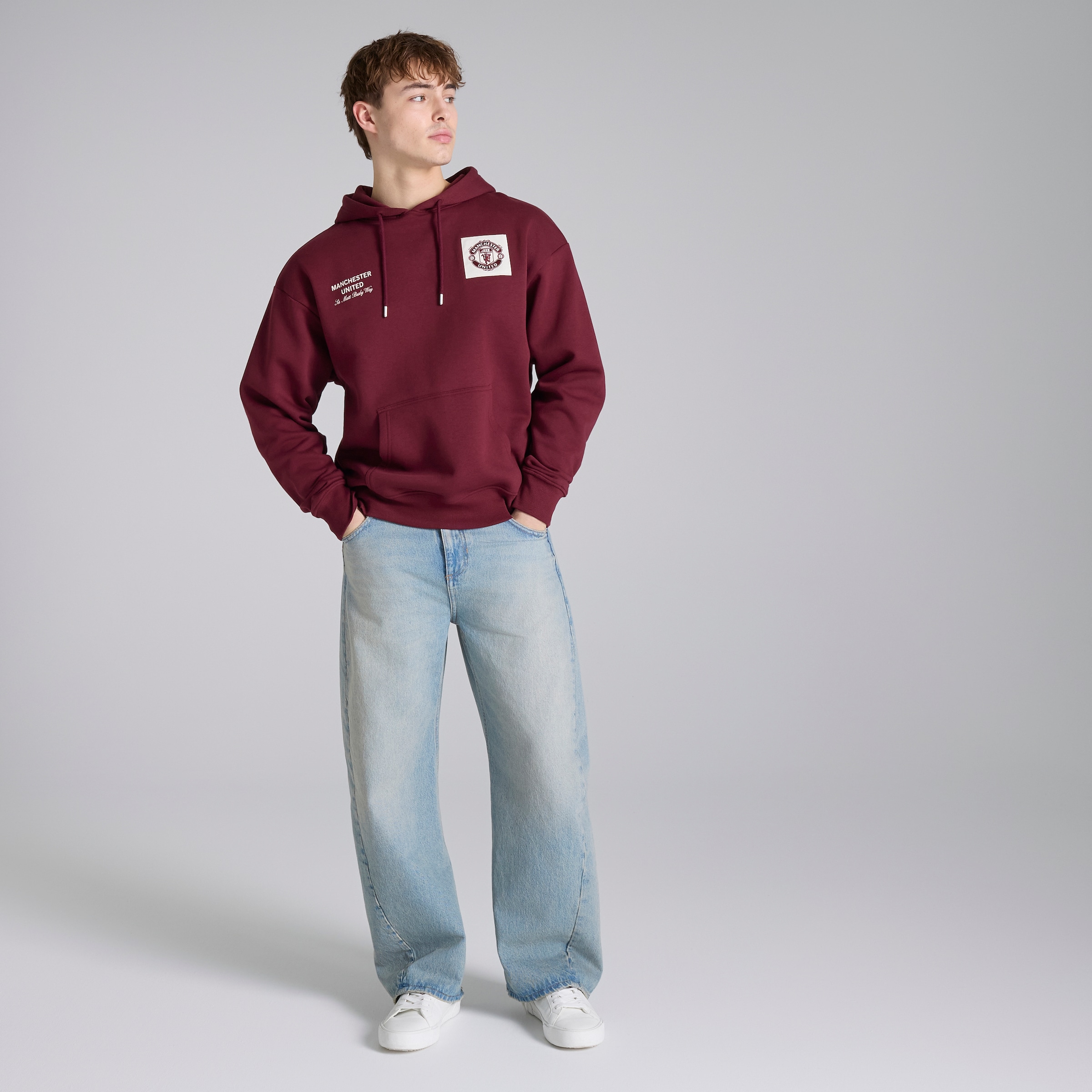 Manchester United Theatre of Dreams Hoodie Burgundy Rot Detail [3-6]