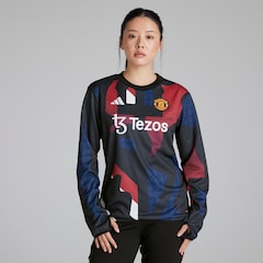 Manchester United Womens Pre-Match Warm Top Black