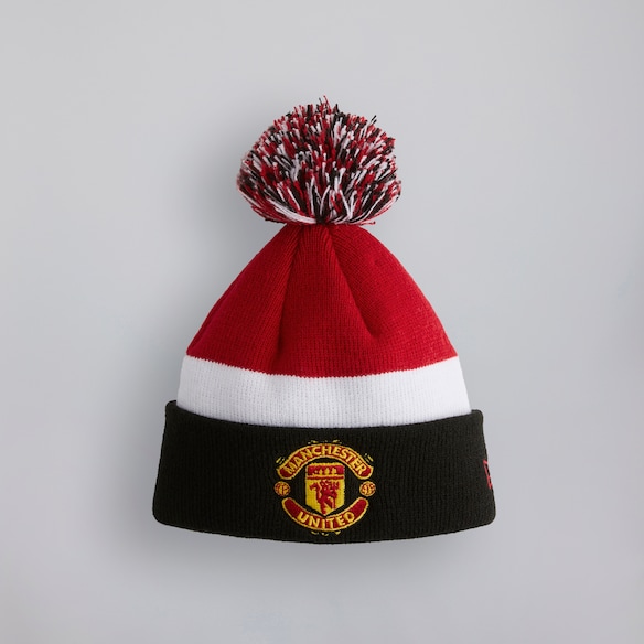 Manchester United x New Era Baby My First Fan Flag Bobble Beanie Red White