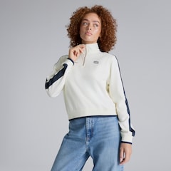 Manchester United Quarter Zip Womens Jacket White