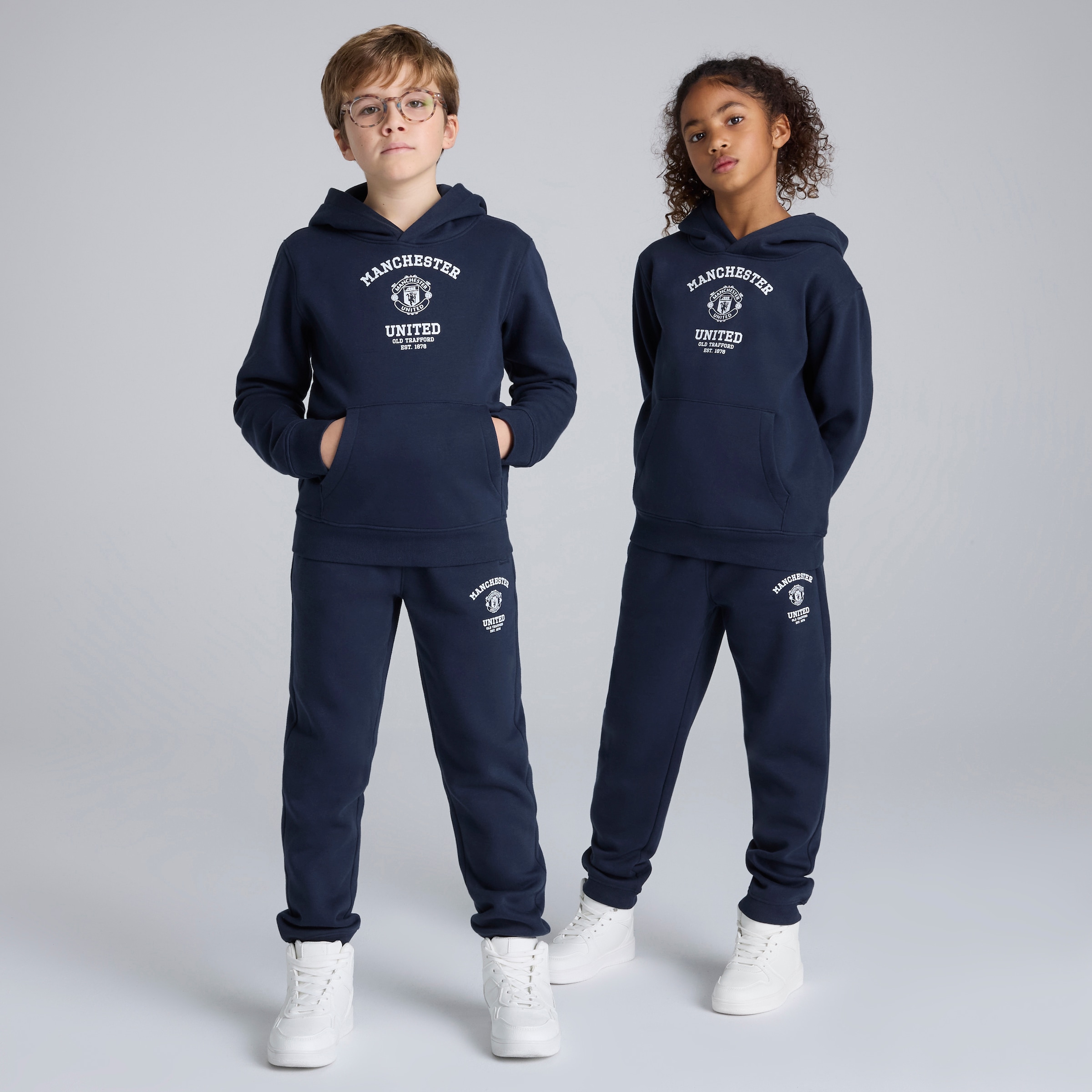 Manchester United Kids Varsity Joggers Navy Navy blue