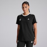 Manchester United x adidas Womens Essentials 3-Stripes T-Shirt Black