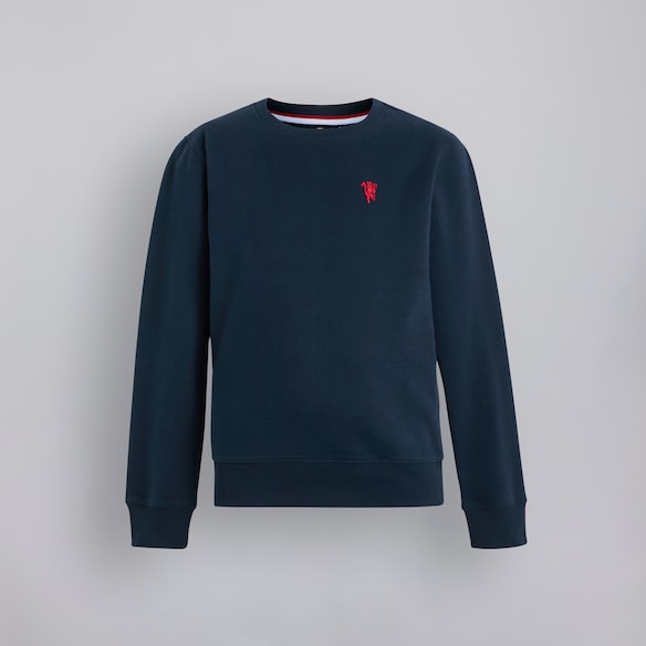 Manchester United Kids Devil Essentials Sweatshirt Navy Navy blue