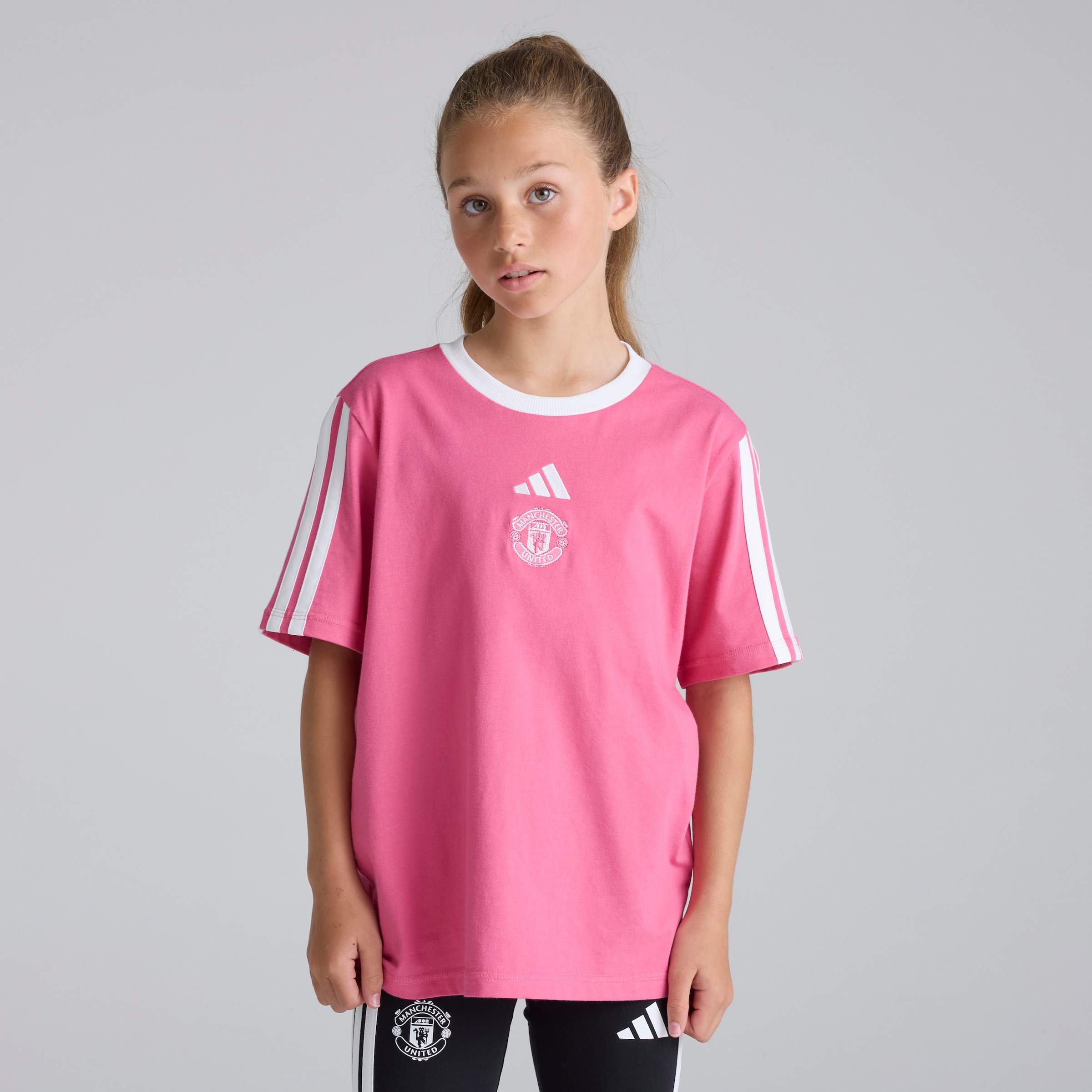 Manchester United x adidas Kids Essentials T-Shirt Pink Pink