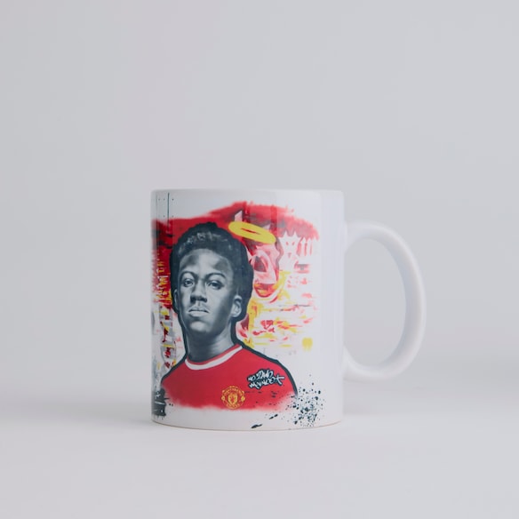 Manchester United Graffiti Mainoo Mug White White