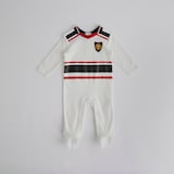 Manchester United Baby 1997/99 Retro Away Sleepsuit White
