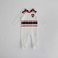 Manchester United Baby 1997/99 Retro Away Sleepsuit White