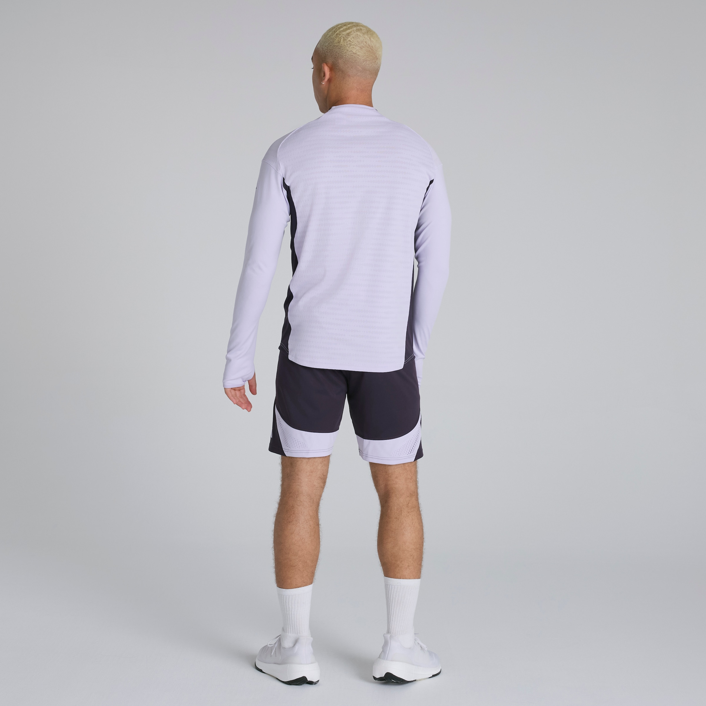 Manchester United Tiro 25 Pro Training Shorts Purple Purple Detail [2-5]