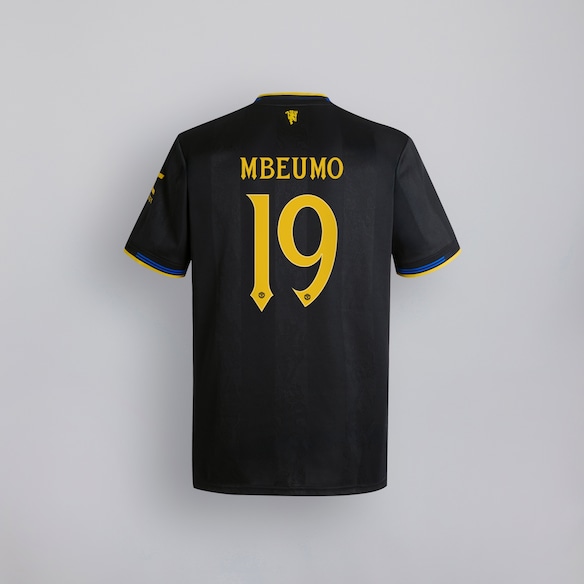 Manchester United 25/26 Third Kids Jersey with Mbeumo 19 Club Printing Schwarz