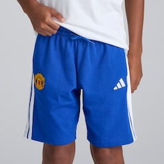 Manchester United x adidas Kids Essentials 3-Stripes Shorts Blue
