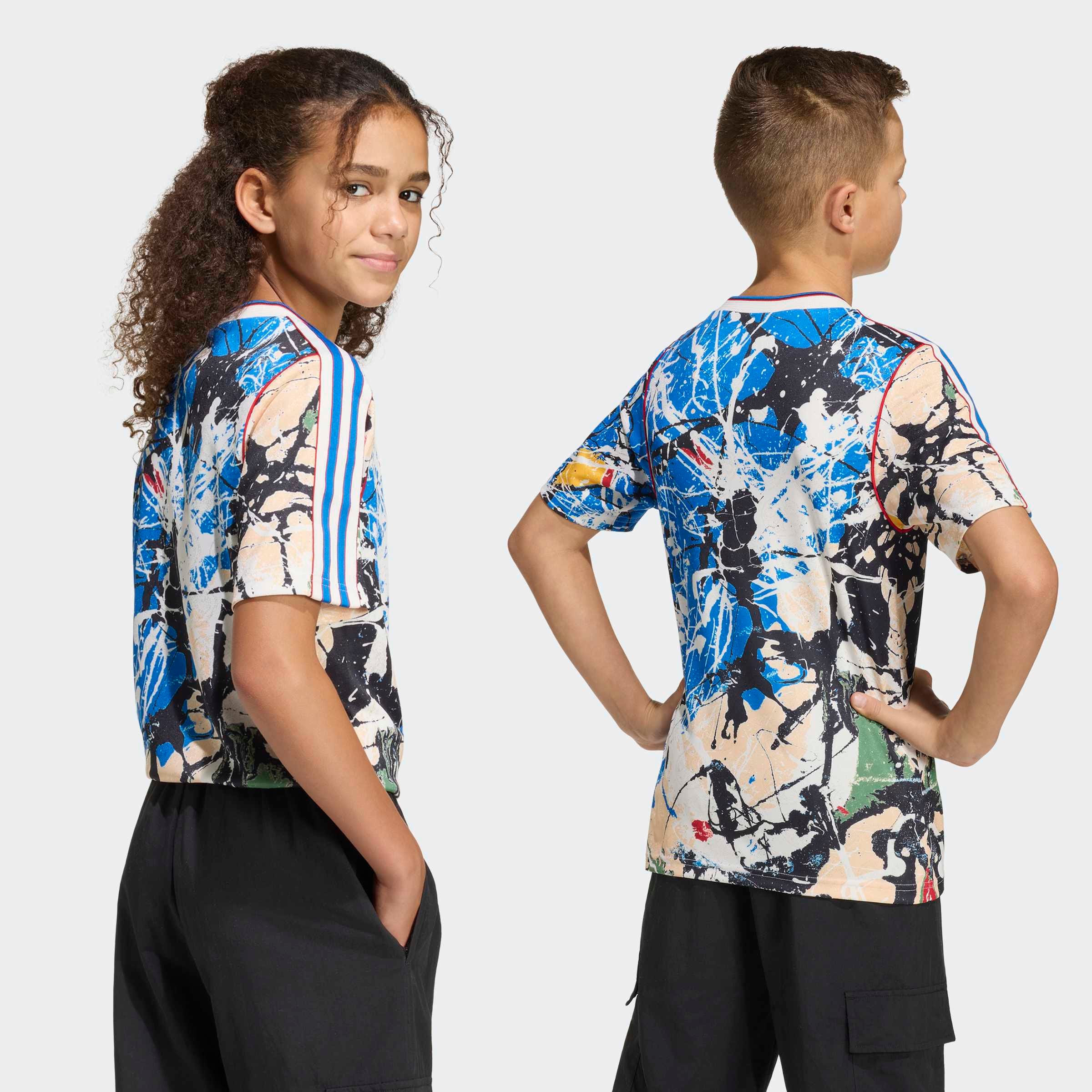 Manchester United x adidas Kids Stone Roses Jersey Blue Multi Detail [4-7]