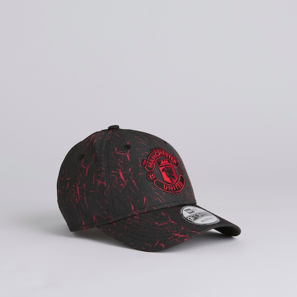 Manchester United x New Era Kids All Over Print Crinkle 9Forty Cap Black Black