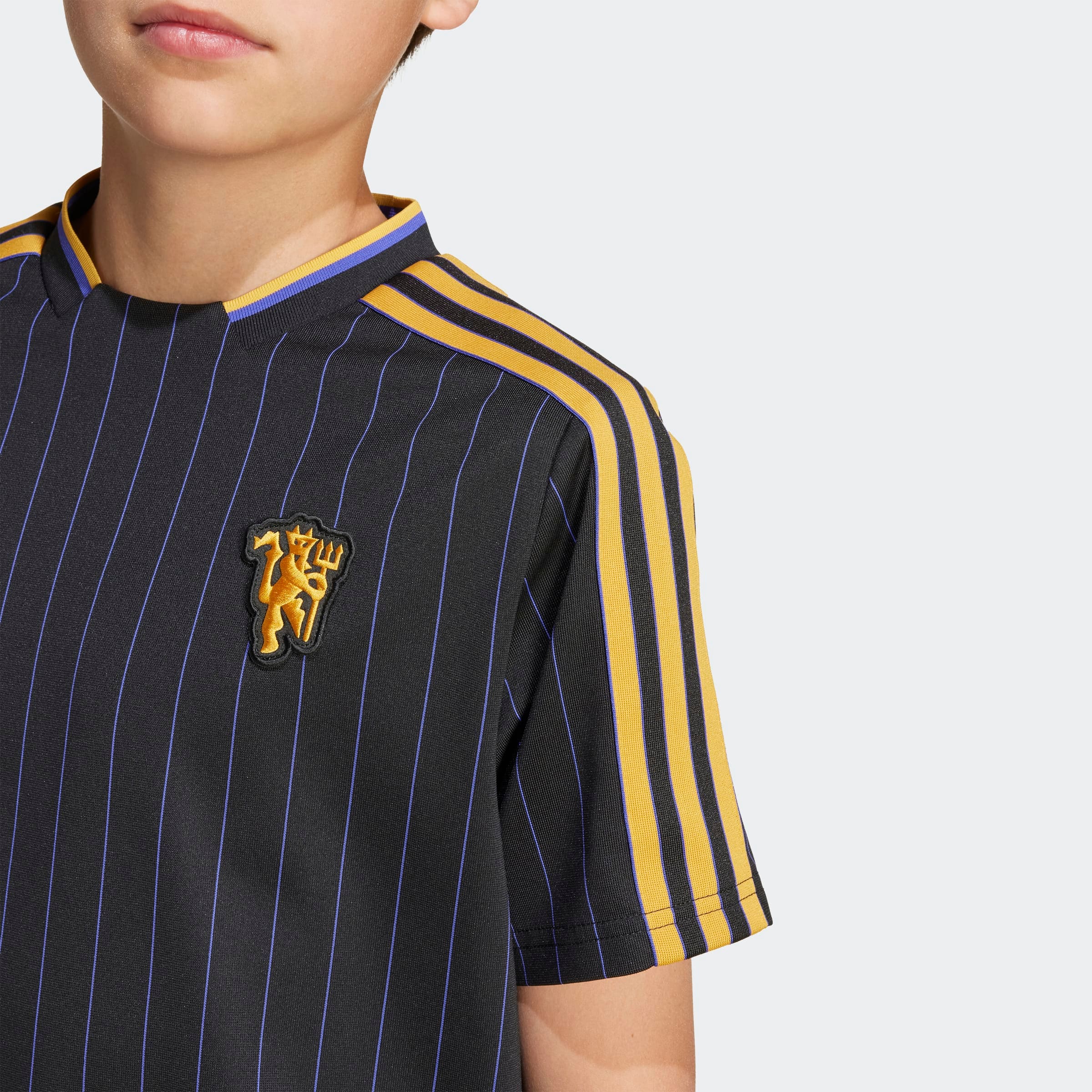 Manchester United Terrace Icons Jersey Kids Noir Détail [9-9]