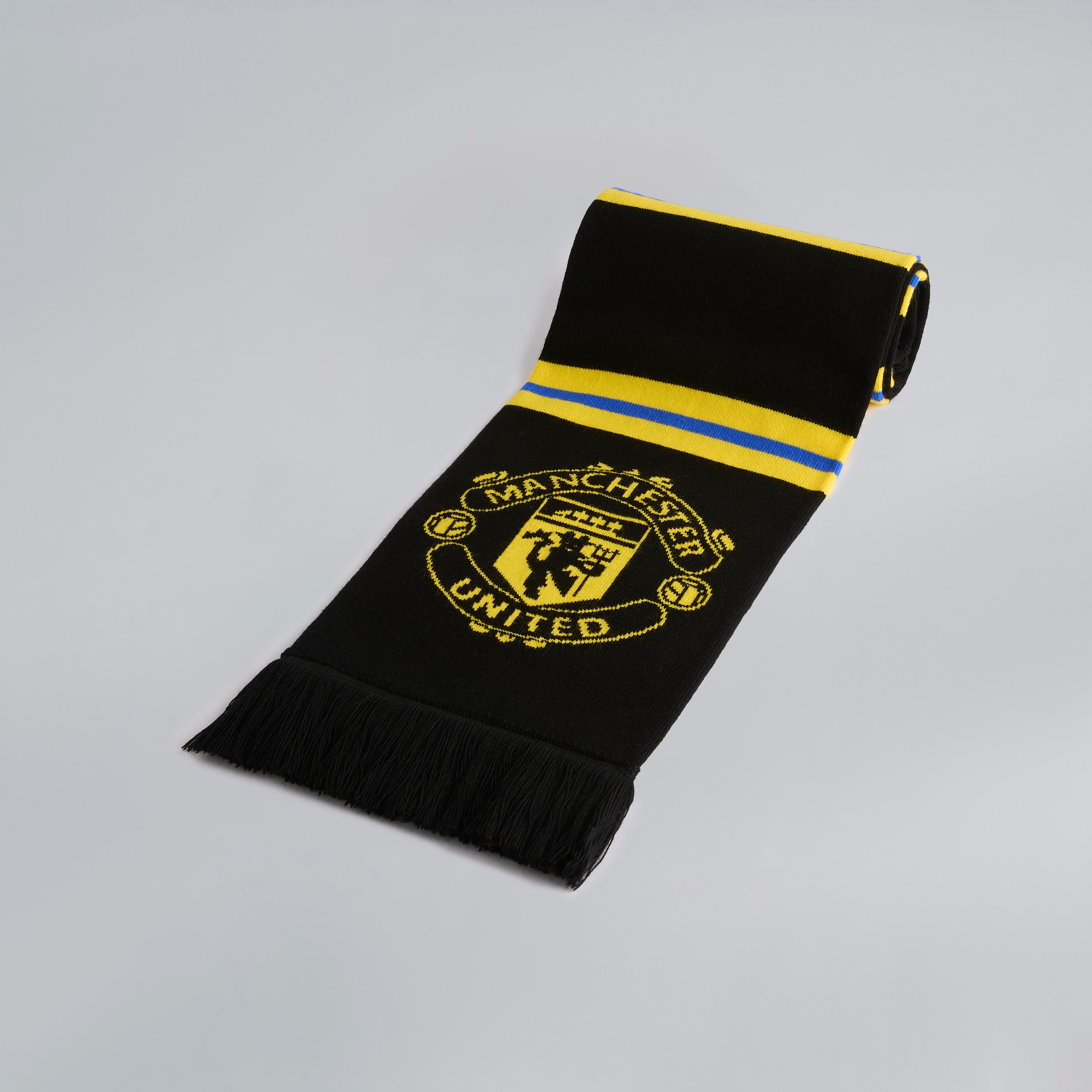 Manchester United Third Inspired Bar Scarf Black Black Detail [3-3]
