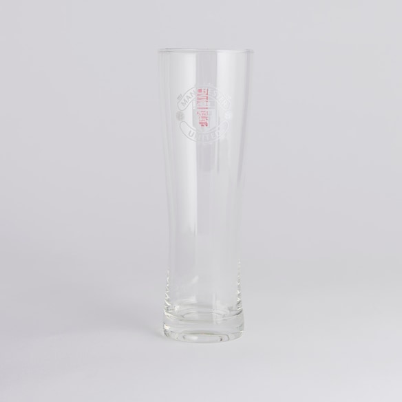Manchester United Slim Pint Glass Clear Multi