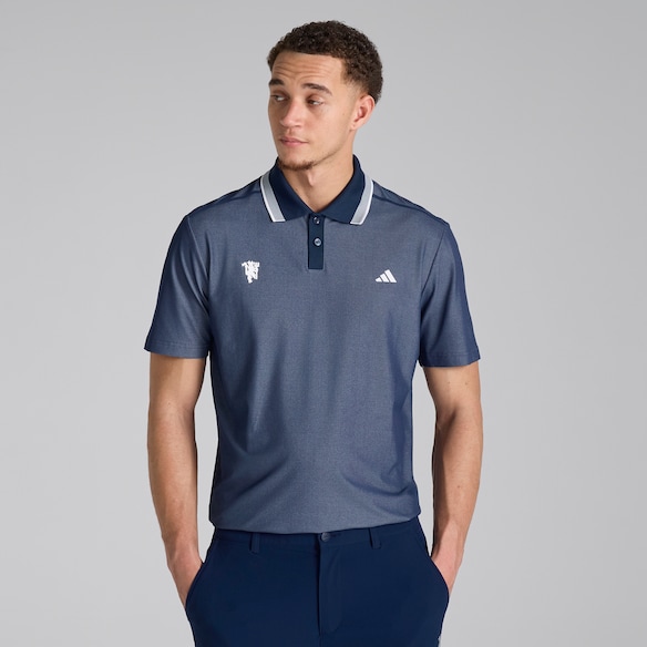 Manchester United x adidas Ultimate365 Tour Pique Polo Shirt Navy Navy blue