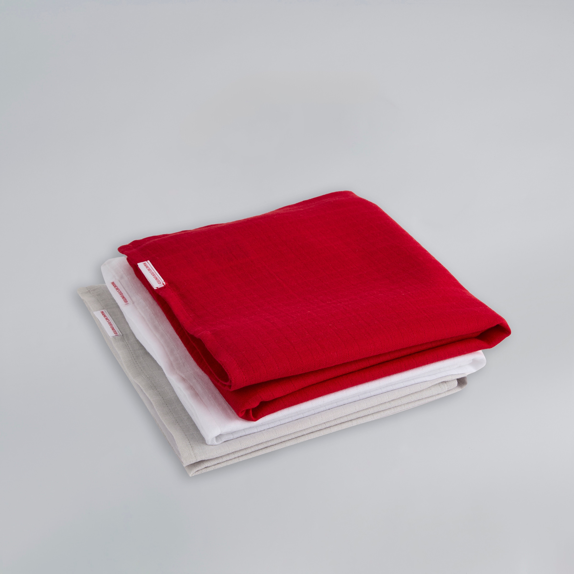 Manchester United Baby Muslins 3 Pack Multi Red