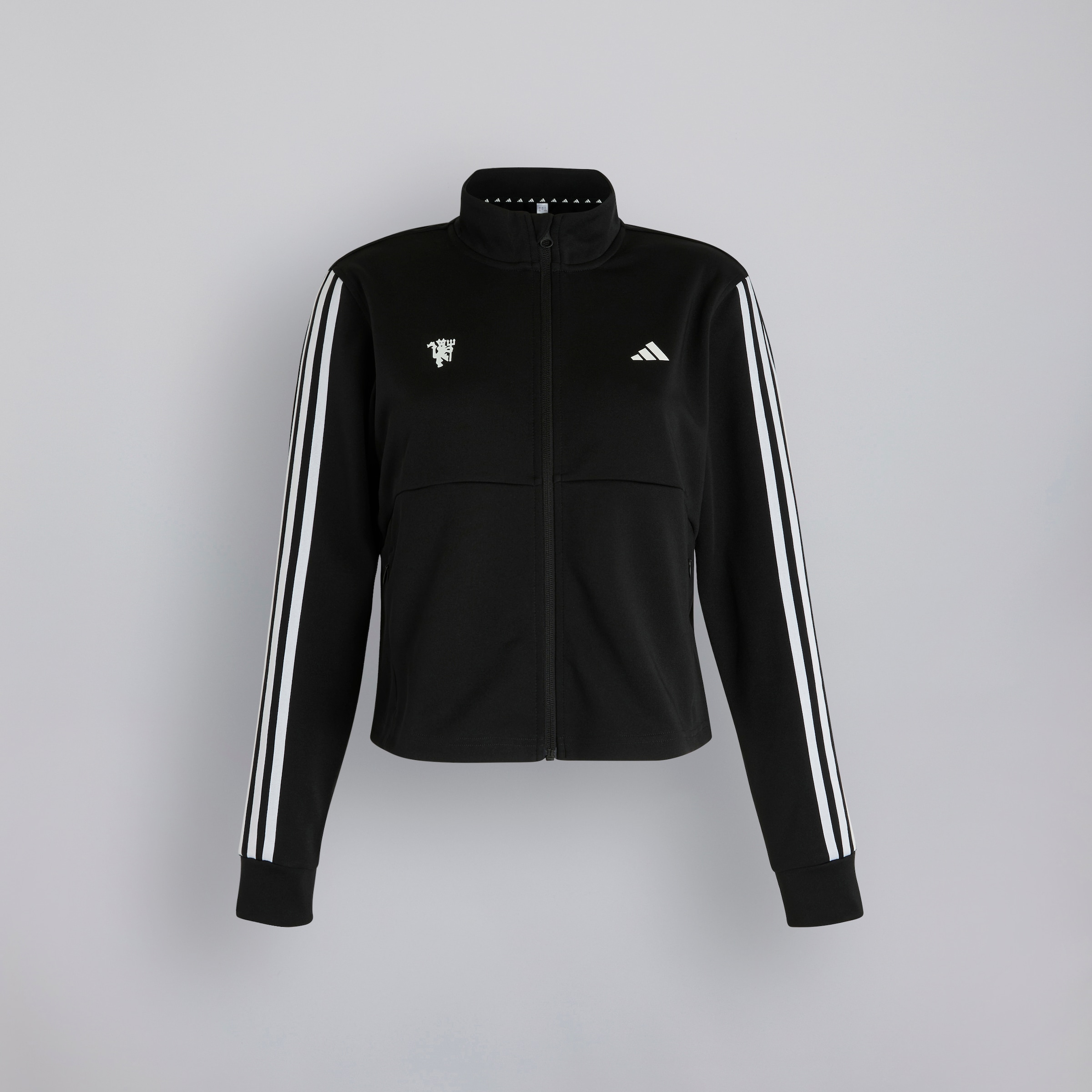 Manchester United x adidas Womens Essentials Aeroready 3-Stripes Track Top Black Black