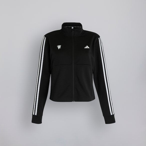 Manchester United x adidas Womens Essentials Aeroready 3-Stripes Track Top Black Schwarz
