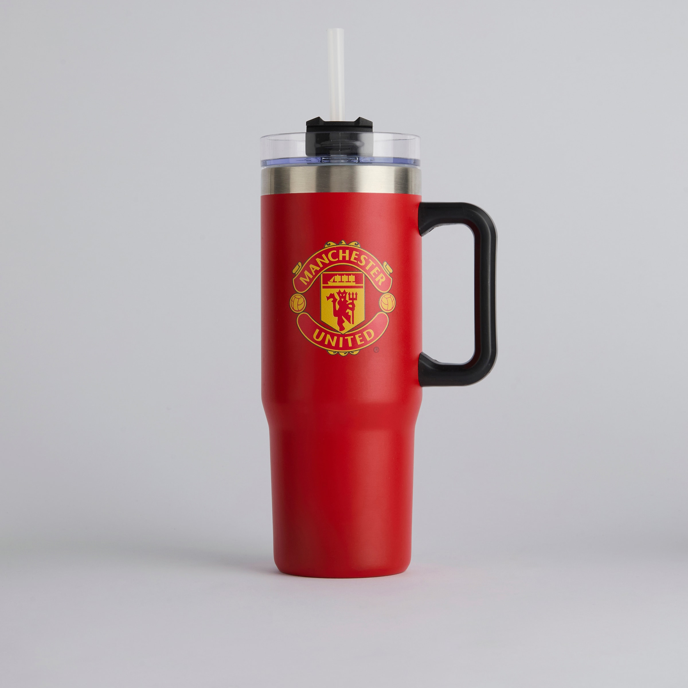 Manchester United 900ml Tumbler with straw Red Red