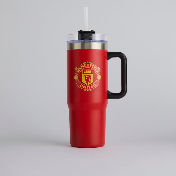 Manchester United 900ml Tumbler with straw Red Red
