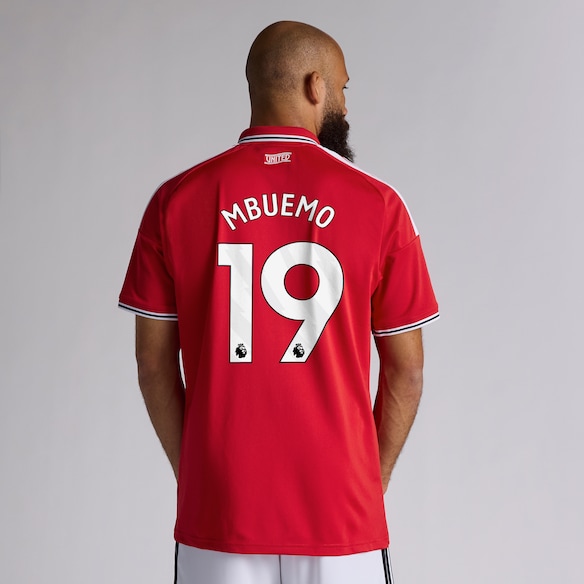 Manchester United 26/27 Home Jersey with Mbeumo 19 EPL Printing & Badge Rouge