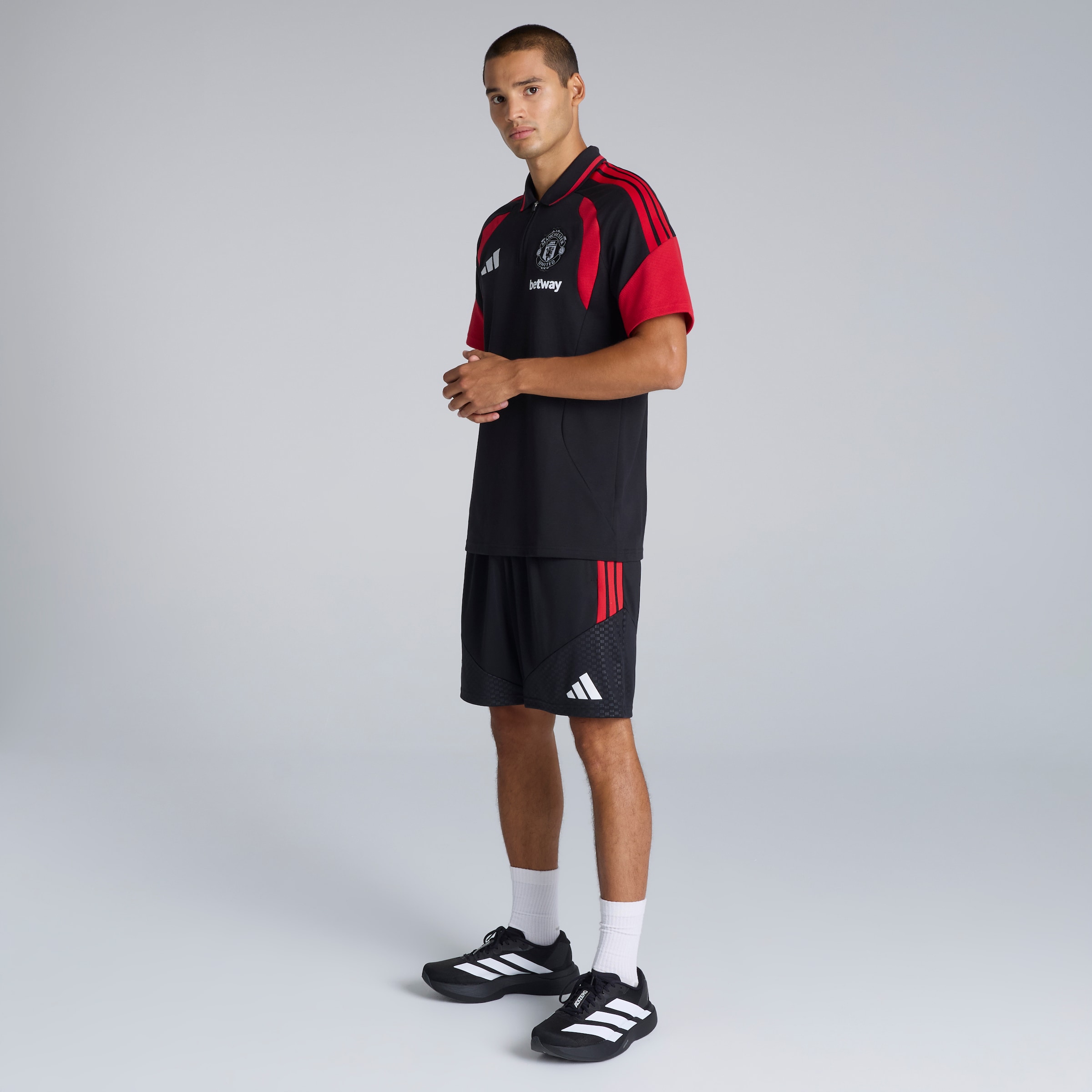 Manchester United 26/27 Training Tiro Polo Black (Sponsored) 검정색 세부 사항 [3-5]