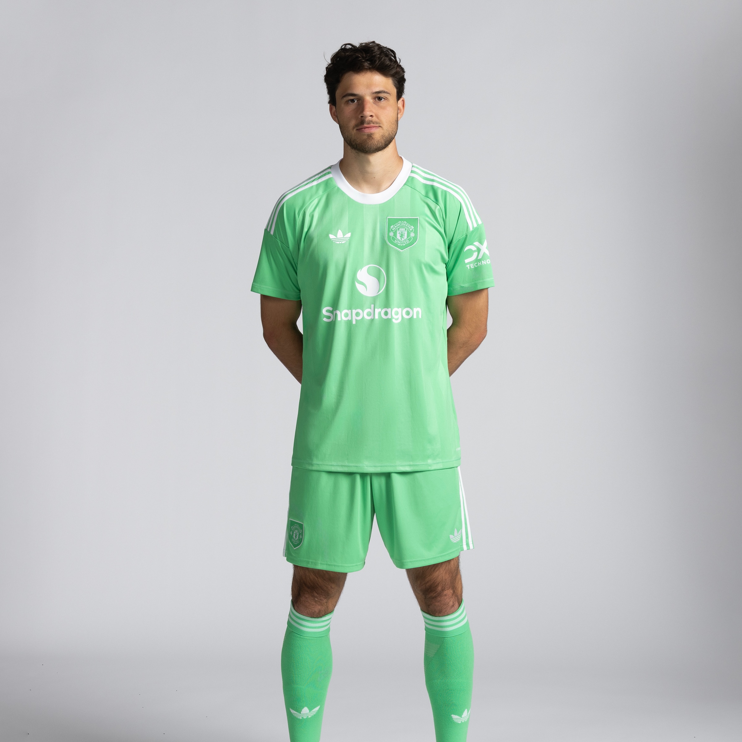 Manchester United 25/26 Third Mens Goalkeeper Jersey Green Vert Détail [3-5]