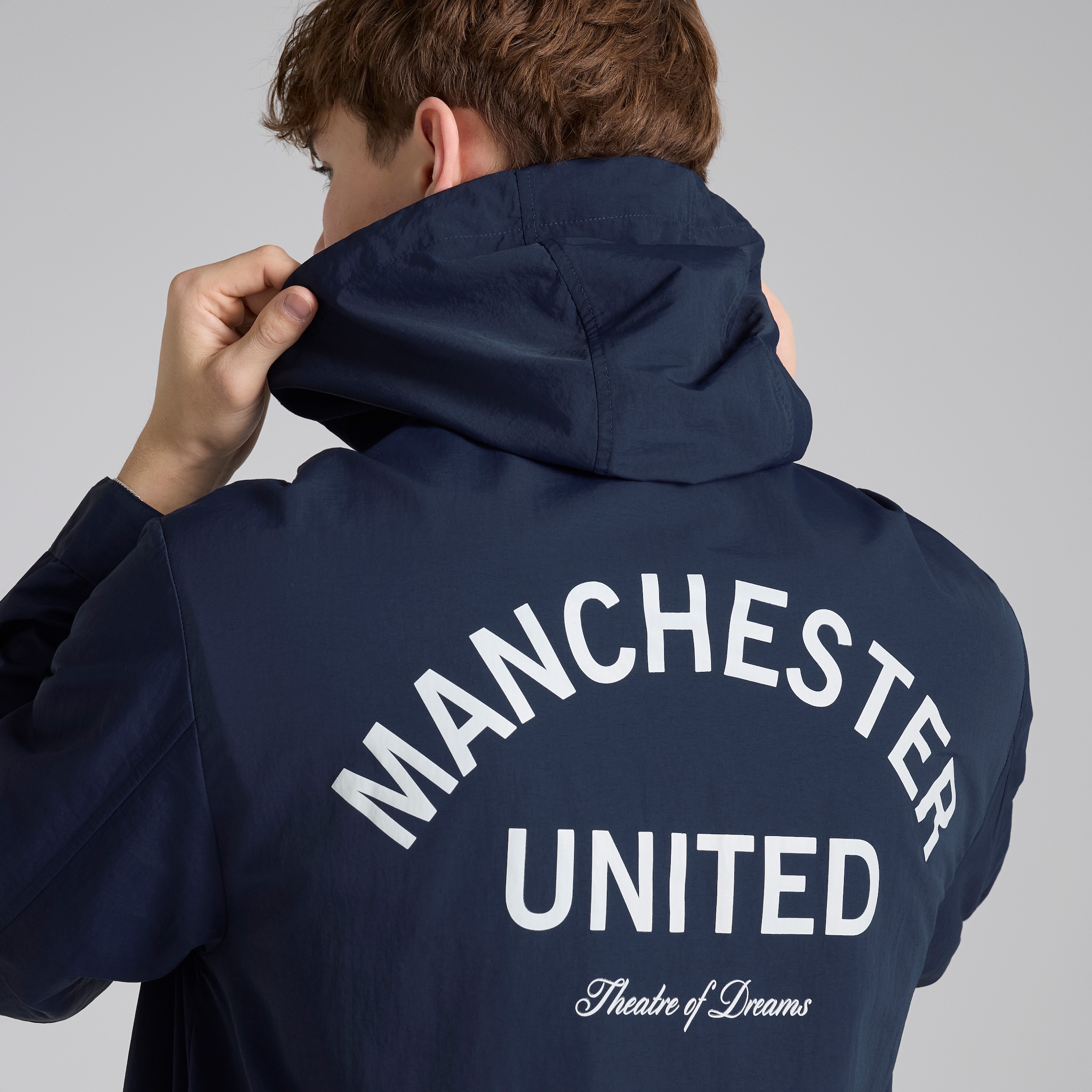 Manchester United Theatre of Dreams Coach Jacket Navy Navy blue Detail [6-6]