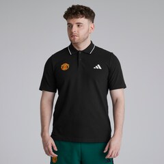 Manchester United x adidas Essentials Pique Polo Shirt Black