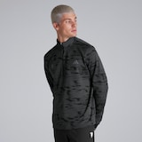 Manchester United x adidas Mens Golf Ultimate365 Linear Stripe 1/4 Zip Sweatshirt Grey