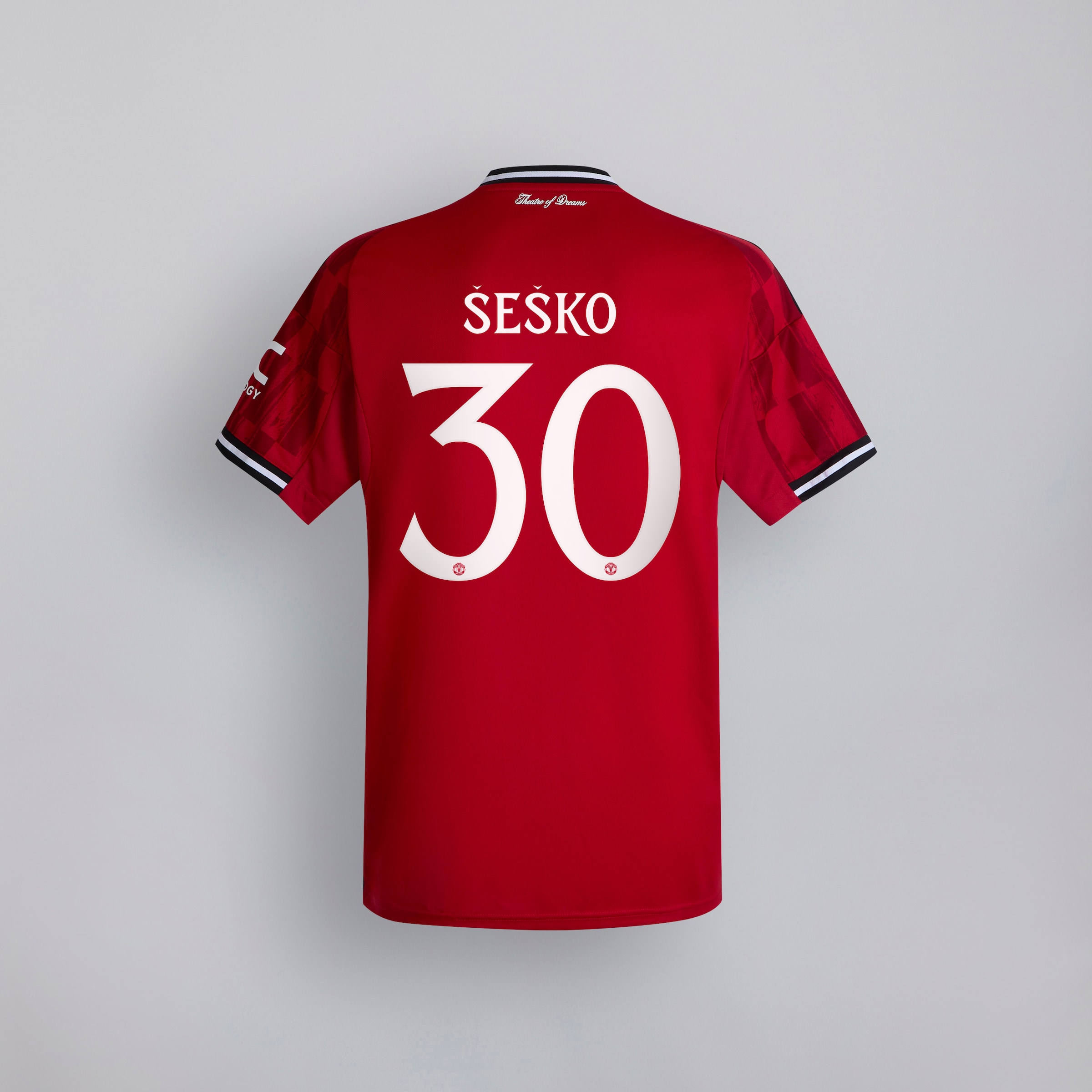 Manchester United 25/26 Home Kids Jersey with Sesko 30 Club Printing Red