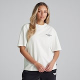 Manchester United Womens Back Print T-Shirt Cream