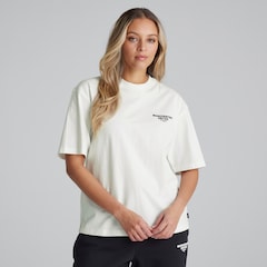 Manchester United Womens Back Print T-Shirt Cream